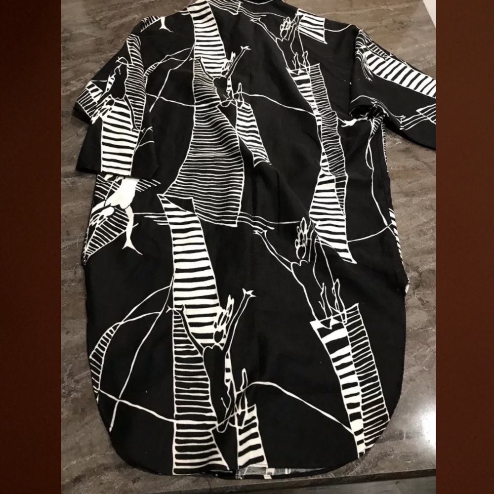 Vintage MALIA Abstract Art Print Dress Coverup